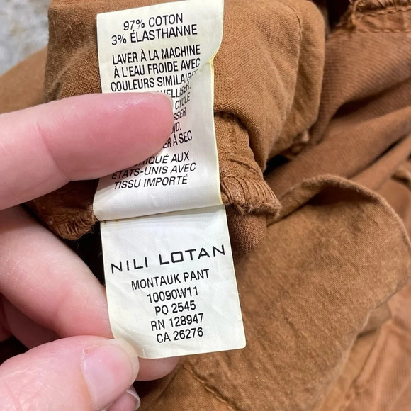 Nili Lotan Montauk Pant in Whiskey Raw Hem size 4 - Picture 10 of 16